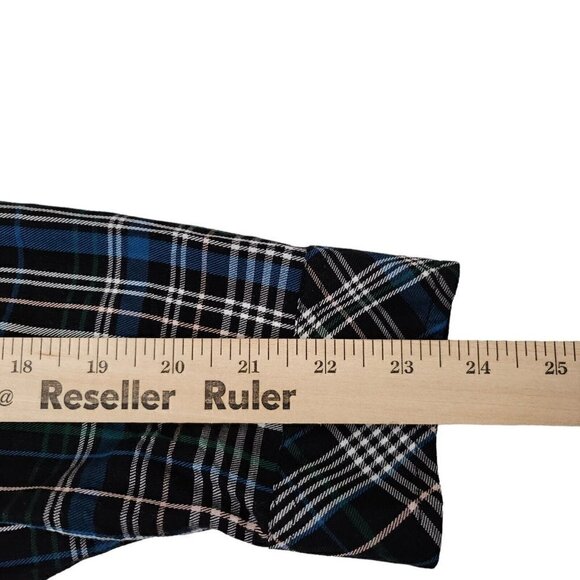 Torrid Top 1X Black Plaid‎ Lizzie Rayon Twill Button-Up Long Sleeve Shirt NWT - Picture 13 of 13